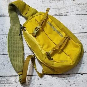 Patagonia hand dyed yellow atom sling custom ooak